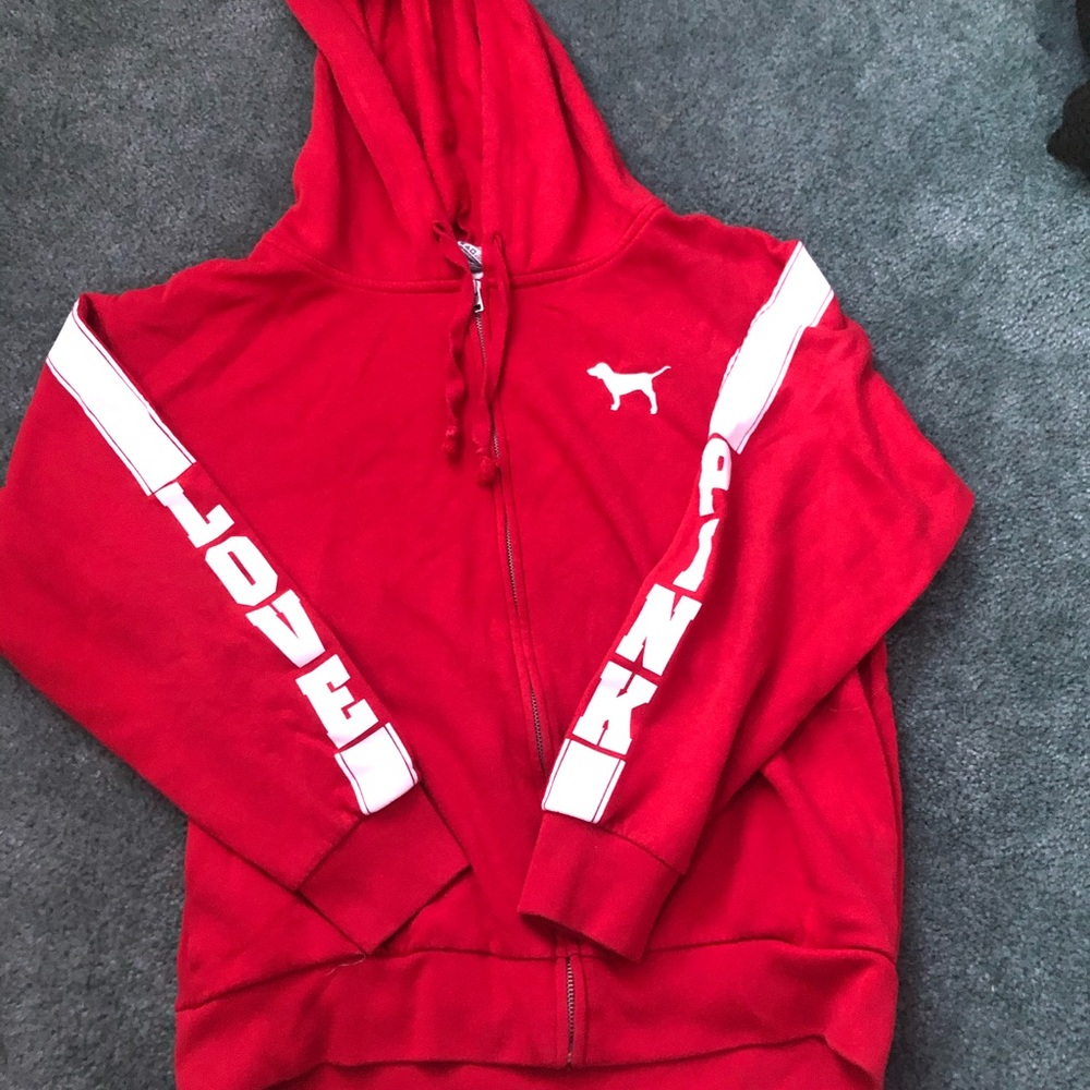 PINK red zip up